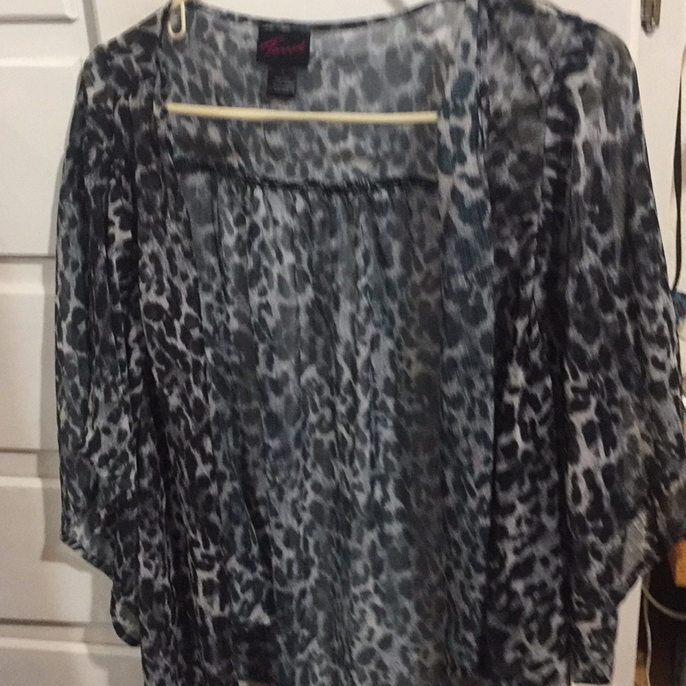 Leopard print kimono